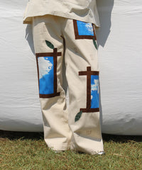 SKY WINDOW DENIM WIDE PANTS