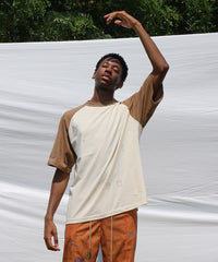TITINPUIPUI RAGLAN TEE (BEIGE & BROWN)