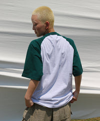 TITINPUIPUI RAGLAN TEE (GRAY & GREEN)