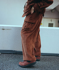 WIDE-WALE CORDUROY CARGO PANTS