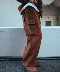 WIDE-WALE CORDUROY CARGO PANTS