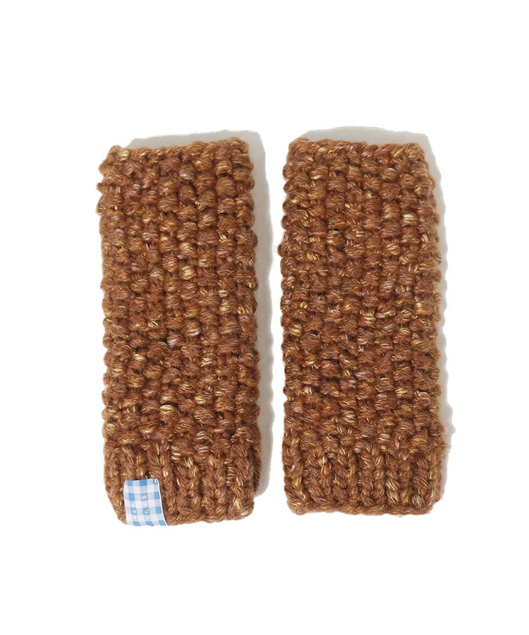 WOOL MIX HAND KNIT GLOVES