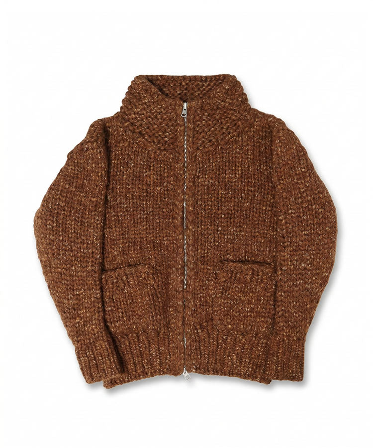 WOOL MIX HAND KNIT JACKET