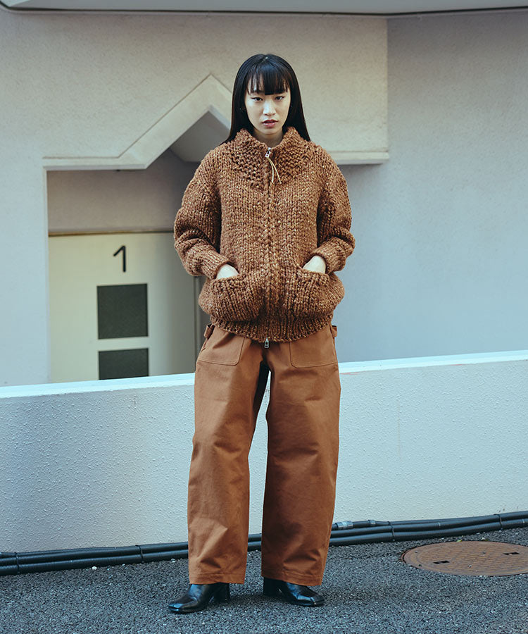 WOOL MIX HAND KNIT JACKET