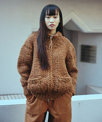 WOOL MIX HAND KNIT JACKET