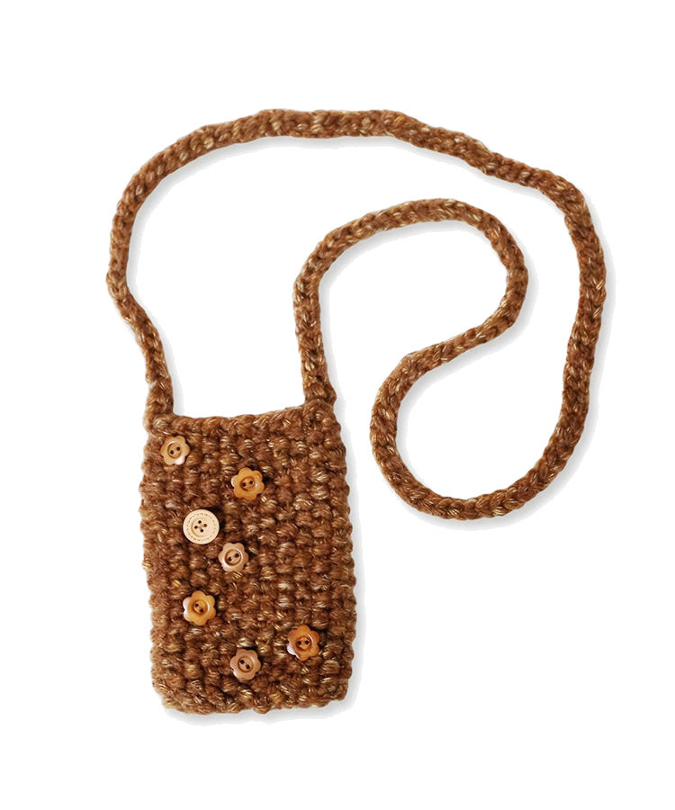 WOOL MIX HAND KNIT POUCH