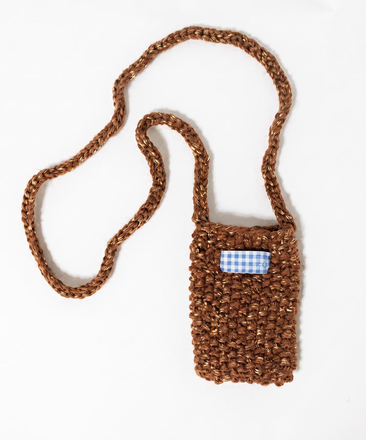 WOOL MIX HAND KNIT POUCH