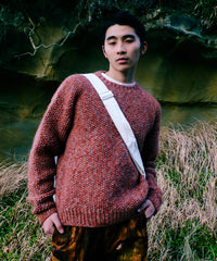 KASURI DYE MOHAIR HAND KNIT SWEATER