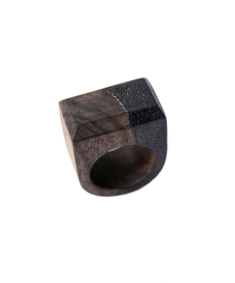 URUSHI WOOD RING (BLACK)