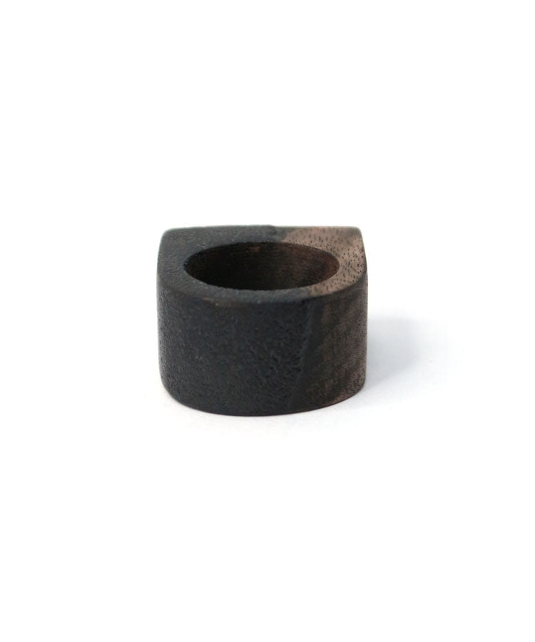 URUSHI WOOD RING (BLACK)