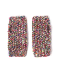 RAINBOW DYE MOHAIR HAND KNIT GLOVES