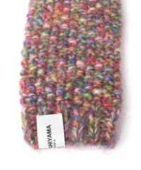 RAINBOW DYE MOHAIR HAND KNIT GLOVES