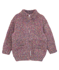 RAINBOW DYE MOHAIR HAND KNIT JACKET