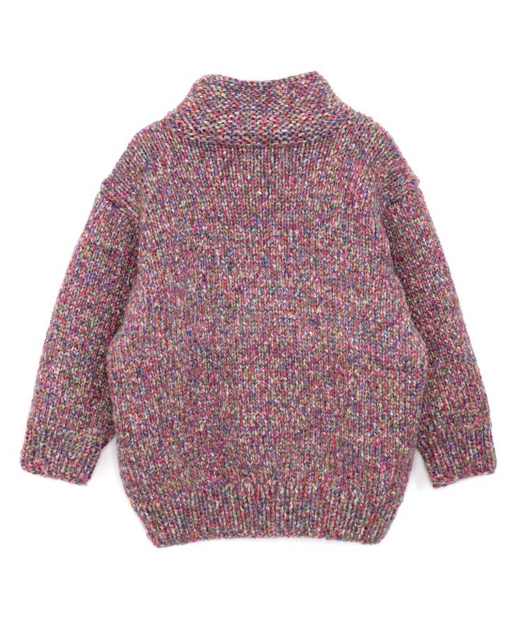 RAINBOW DYE MOHAIR HAND KNIT JACKET