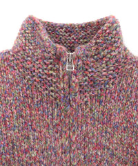 RAINBOW DYE MOHAIR HAND KNIT JACKET