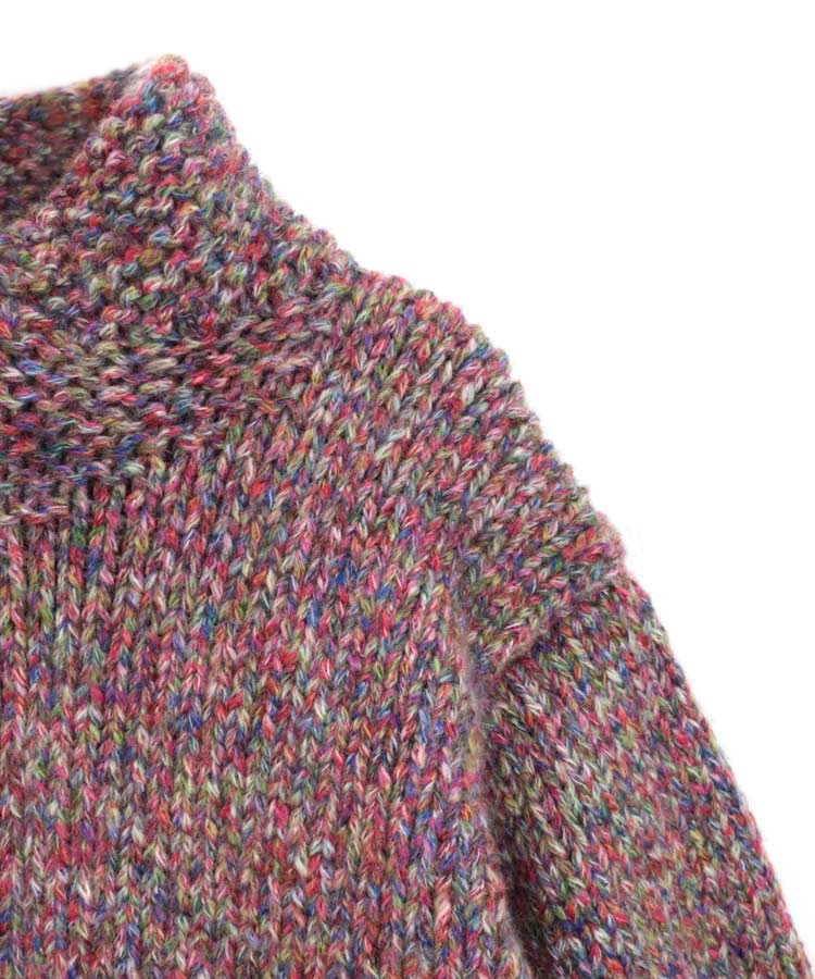 RAINBOW DYE MOHAIR HAND KNIT JACKET