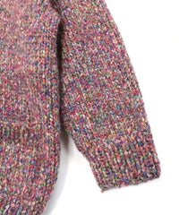 RAINBOW DYE MOHAIR HAND KNIT JACKET