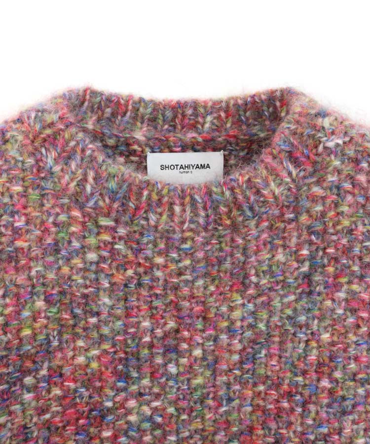 RAINBOW DYE MOHAIR HAND KNIT SWEATER