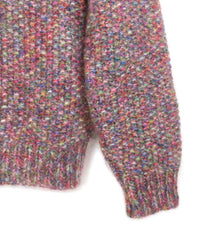 RAINBOW DYE MOHAIR HAND KNIT SWEATER