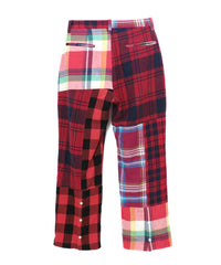 UPCYCLE CHECK ONE TUCK SLACKS