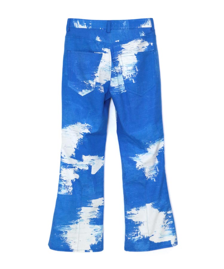 BLUE SKY PAINT FLARE PANTS