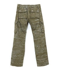 HAND STENCIL DESIGN CARGO PANTS