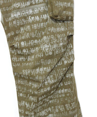 HAND STENCIL DESIGN CARGO PANTS