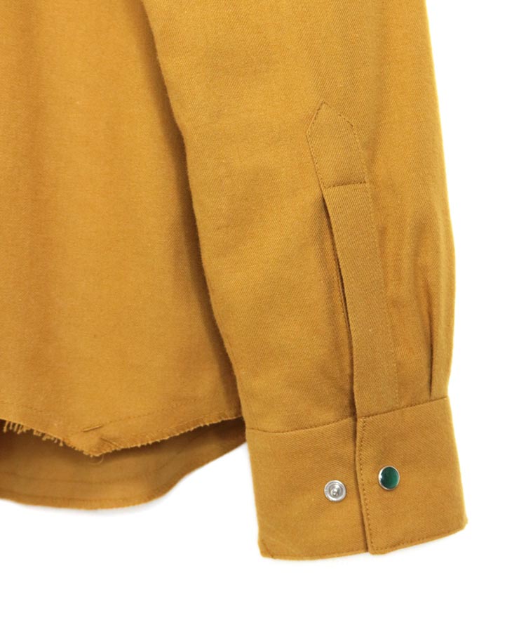 COTTON FLANNEL CUTTING WESTERN SHIRT (MUSTARD)