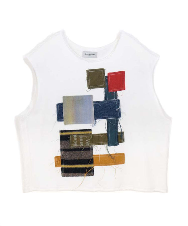 PATCHWORK SWEAT VEST