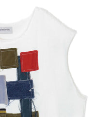 PATCHWORK SWEAT VEST